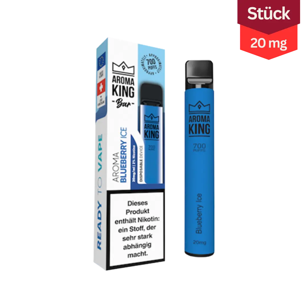 Aroma King Bar Blueberry Ice Vape Einweg E-Zigarette 20mg
