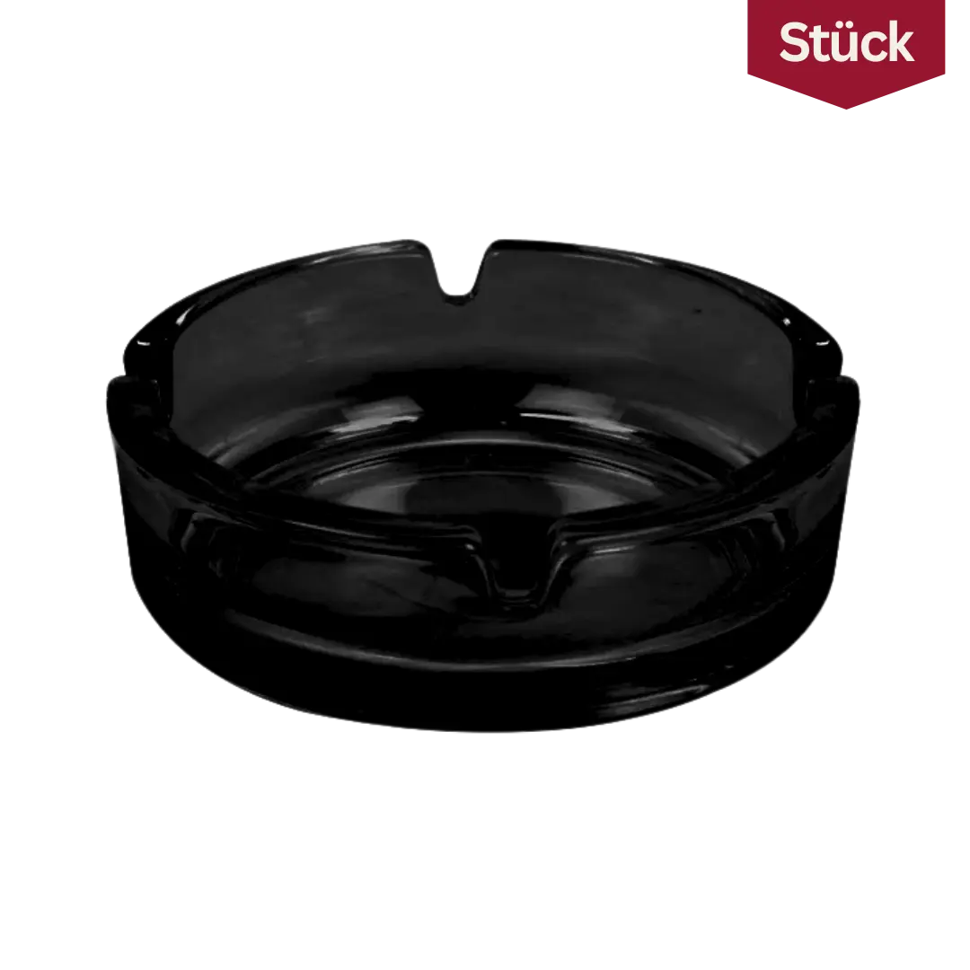Aschenbecher Glas Schwarz