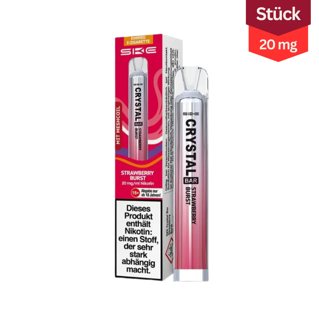 SKE Crystal Bar Strawberry Burst 20mg