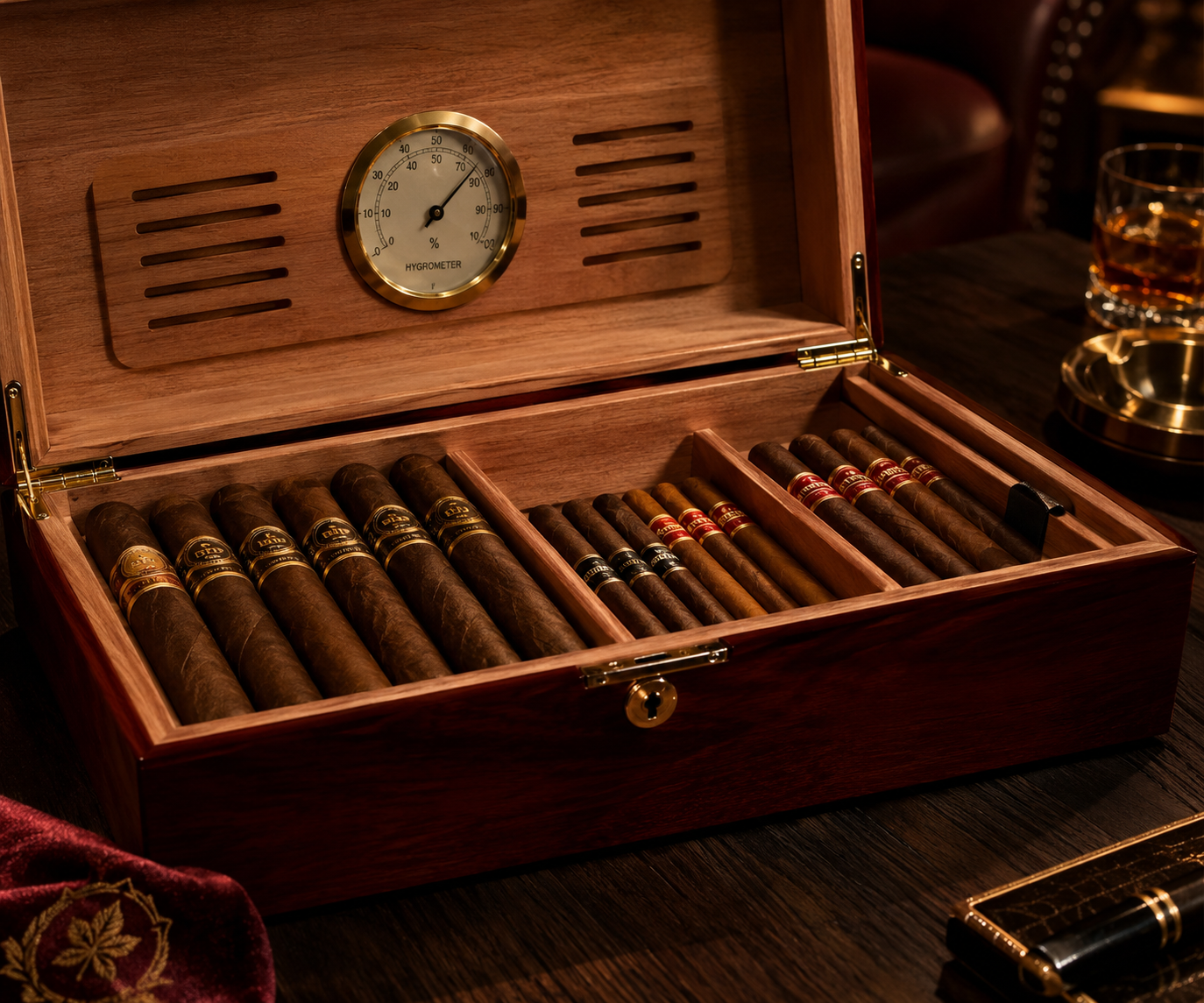 Humidor richtig einrichten und befeuchten für die optimale Lagerung von Zigarren und Zigarillos