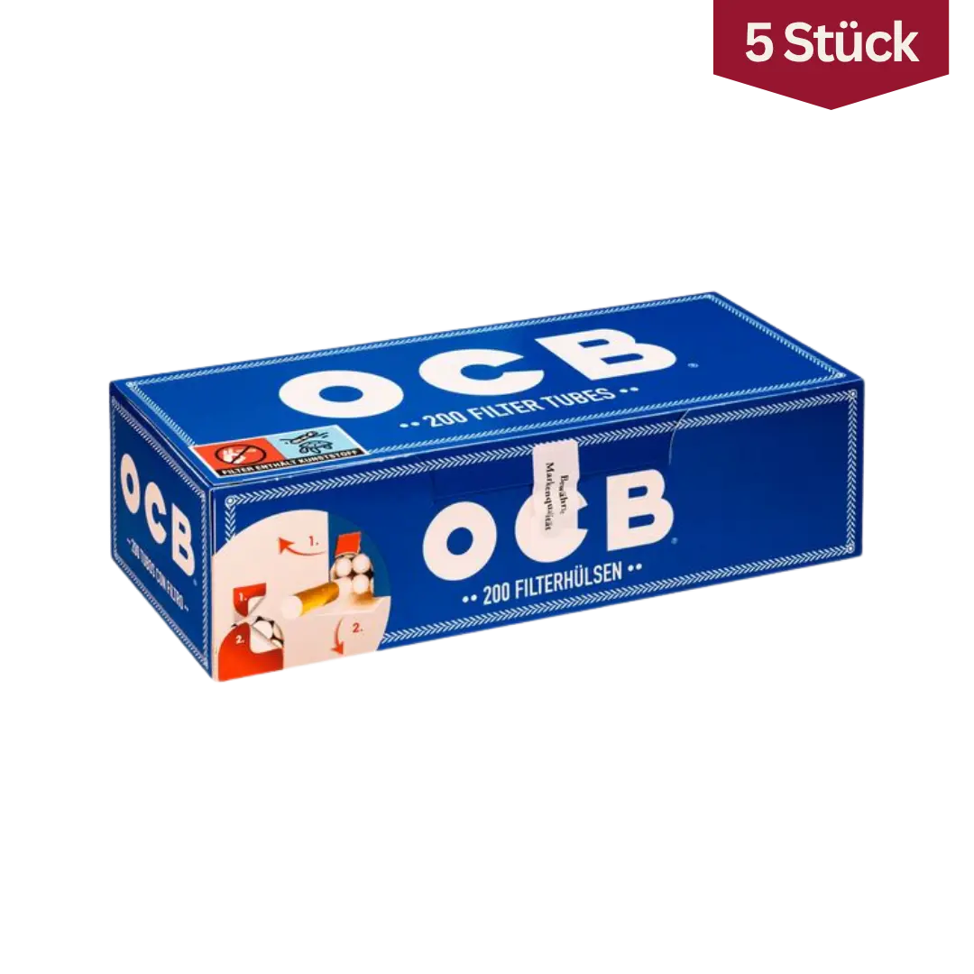 Bundle: OCB Hülsen Zigarettenhülsen (5x200 Hülsen)
