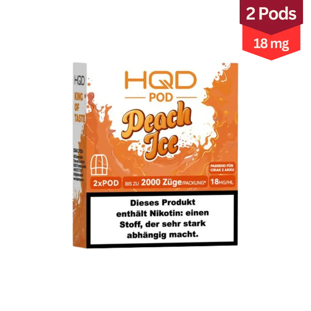 HQD Cirak 2 Pod Vape Peach Ice 18mg
