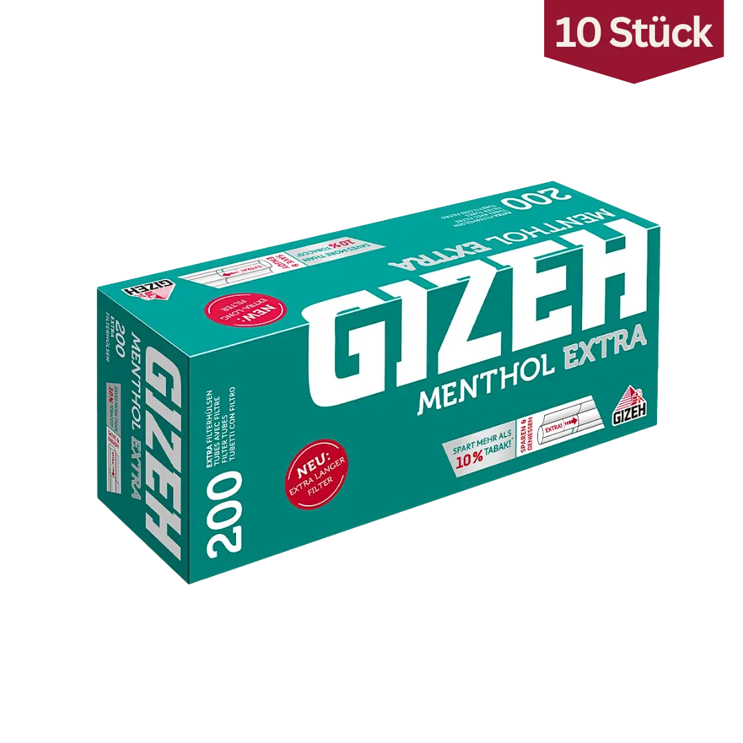 Bundle: Gizeh Menthol Zigaretten Hülsen Extra (10x200 Hülsen) Bundle: Gizeh Menthol Zigaretten Hülsen Extra (10x200 Hülsen)