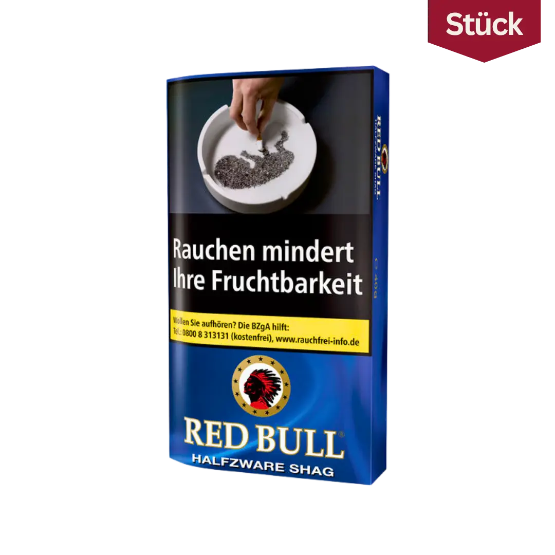 Bundle: Red Bull Halfzware Feinschnitt Tabak Pouch (5x40g)