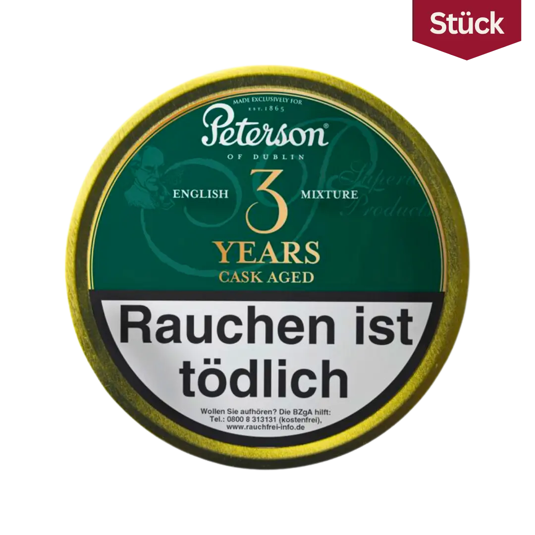 Peterson Cask Aged 3 Years English Mixture Tabak Pfeifentabak Dose (50g)