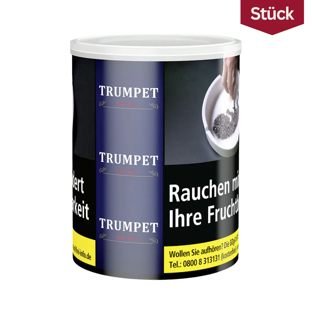 Bundle: Trumpet Black Zware Feinschnitt Tabak Dose (5x130g)