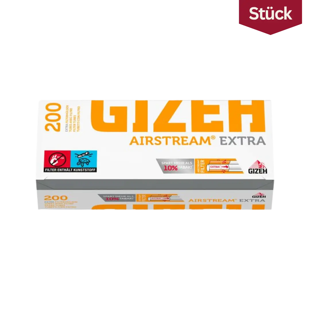 Gizeh Hülsen Airstream Extra Zigarettenhülsen (200 Stück) Gizeh Hülsen Airstream Extra Zigarettenhülsen (200 Stück)