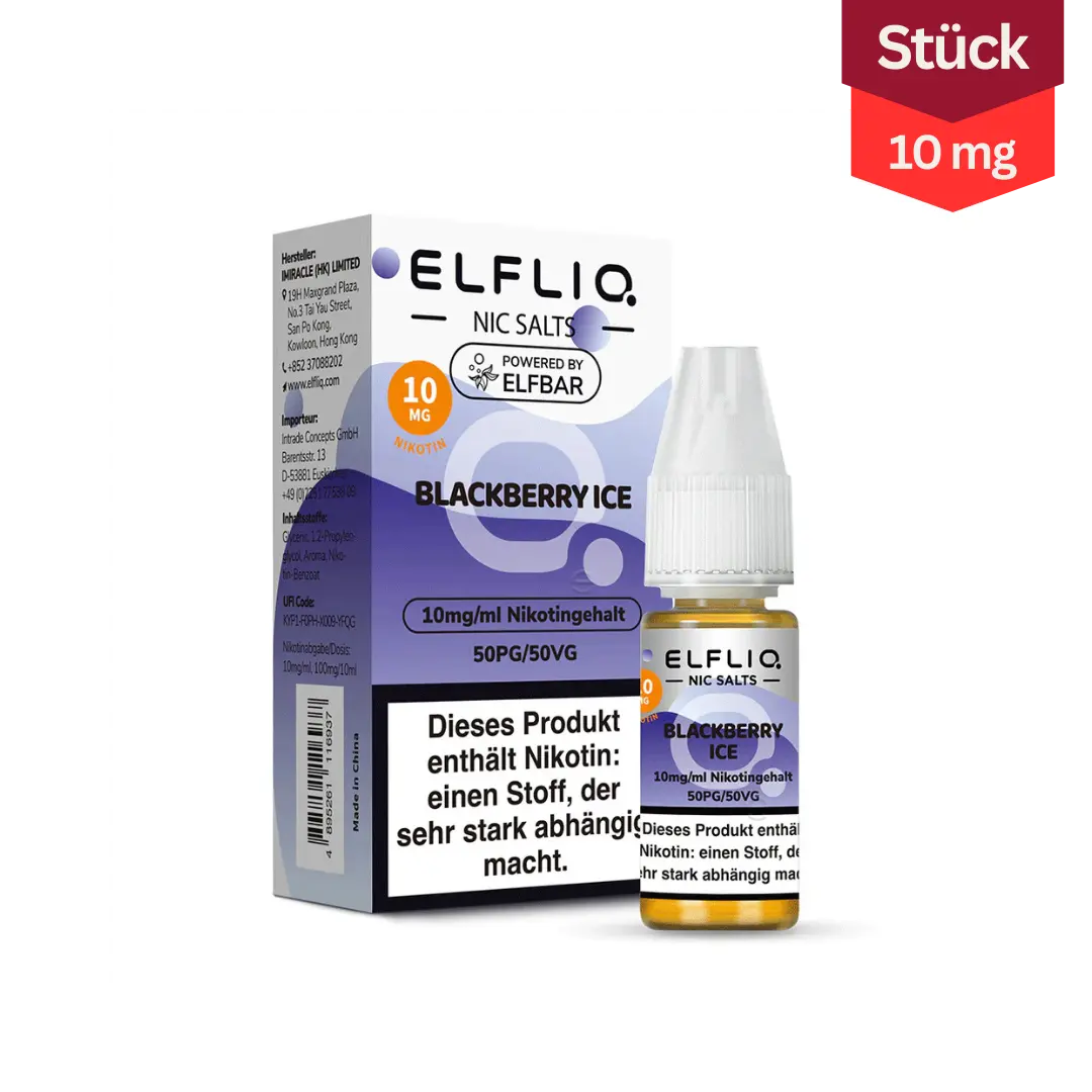 Elfliq Vape Liquid Blackberry Ice 10mg