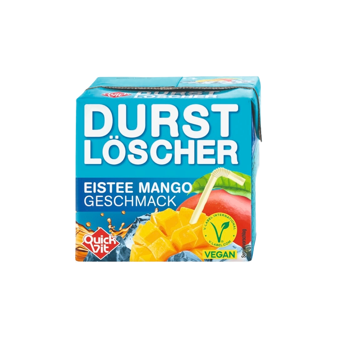 QuickVit Durstlöscher Eistee Mango (12x0,5L)