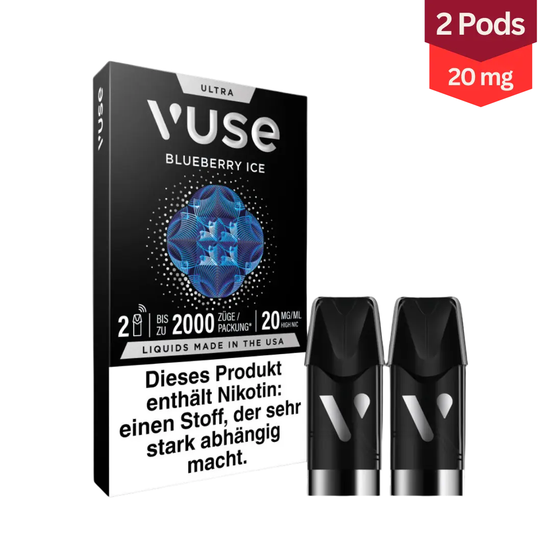 Vuse Ultra Vape Pods Blueberry Ice 20mg (1x2 Stück)