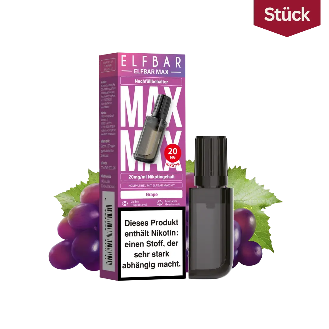 Elfbar Max Nachfuellbehaelter Grape 20mg