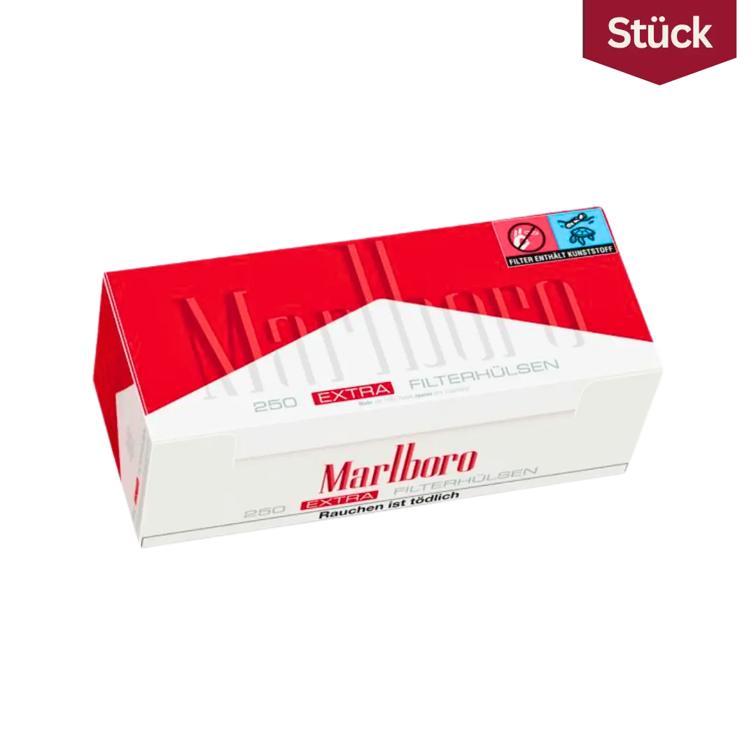 Marlboro Red Filterhülsen Extra Size (250 Stück)