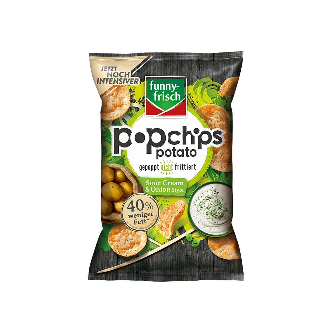 funny-frisch popchips Sour Cream & Onion Style (12x80g)