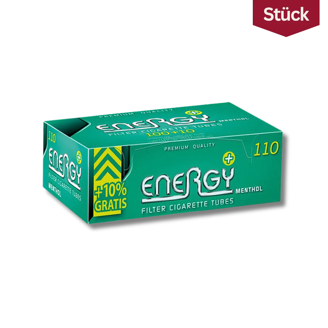 Energy Plus + Menthol Zigarettenhülsen King Size (110 Stück)