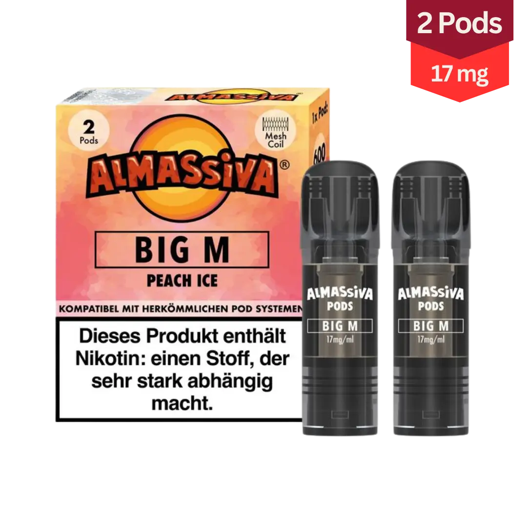 Al Massiva Big M Peach Ice Vape Pods 17mg