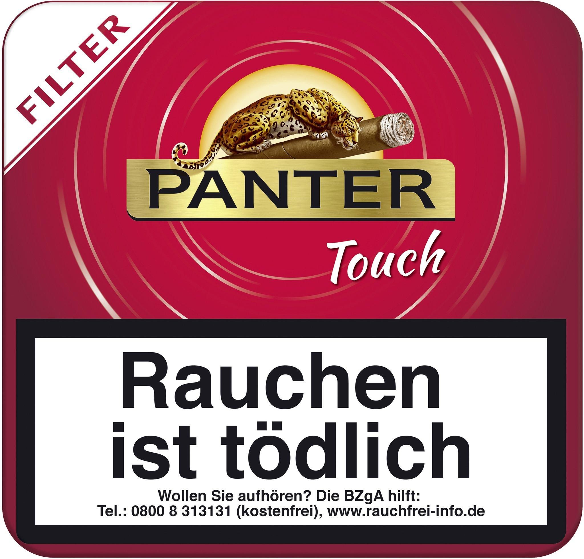 8720400562824a4zhr2LDj5PM5 Panter Red Swirl Filter Zigarillos AP (20 Stück)