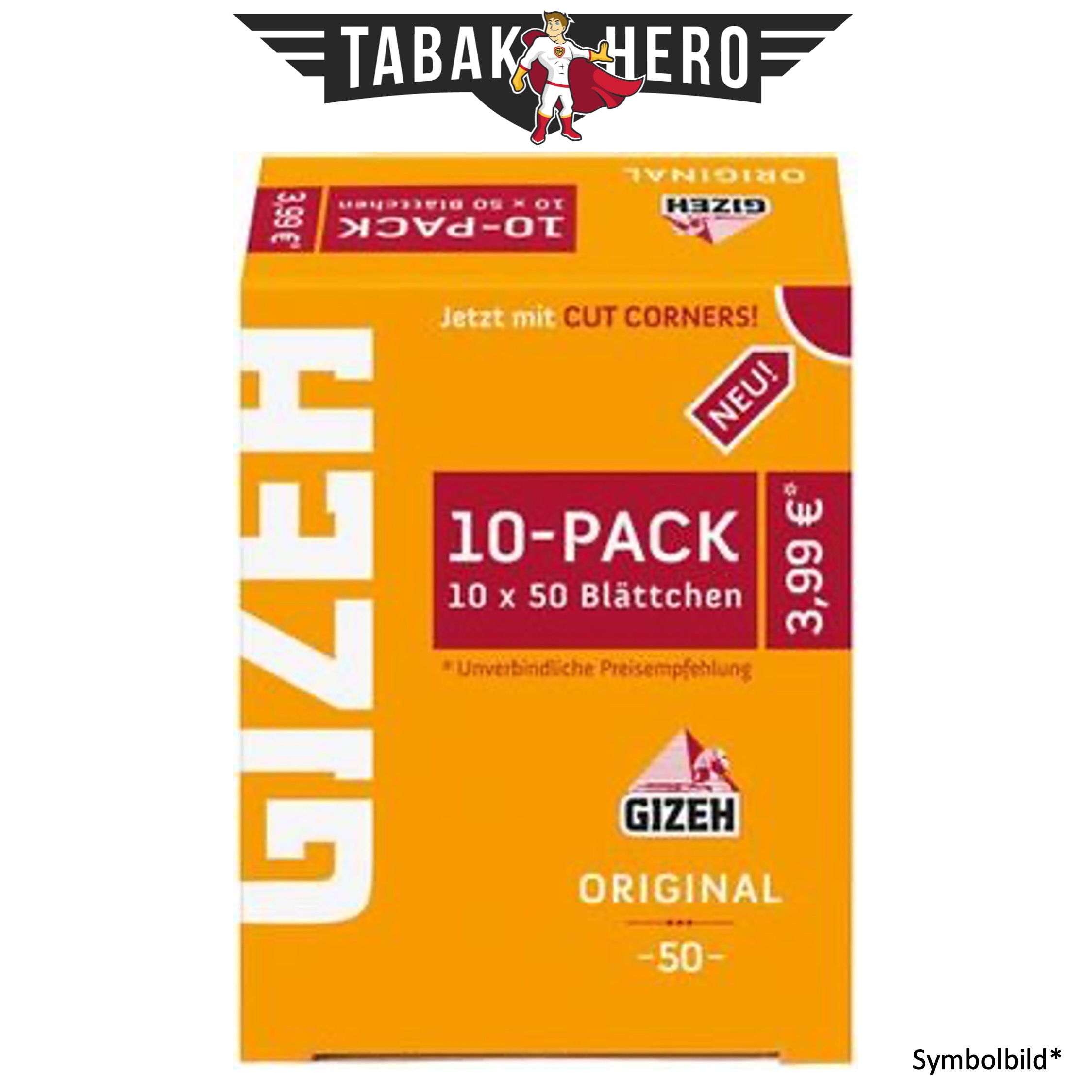 Bundle: Gizeh Blättchen gelb Sparpack (10x500 Blatt)