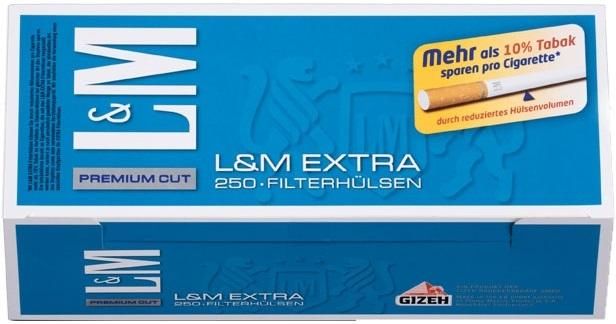 L&M Blue Extra Hülsen Filterhülsen Zigarettenhülsen Stopfhülsen 250 Stück