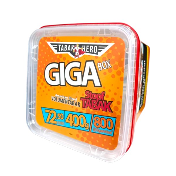 Tabakhero Giga Box 400g Tabak Eimer - Günstige Tabak und Stopftabak für Zigaretten