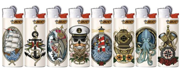 BIC Feuerzeug Mini Reibrad Sleeve Sailor