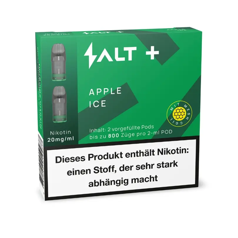 Salt Plus Apple Ice Pod E-Zigarette Vape Liquid (2x2ml)