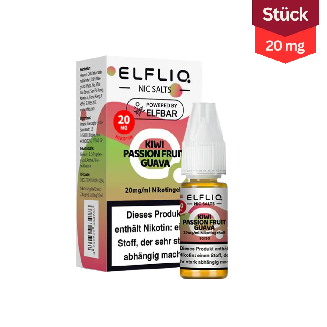 Elfliq Vape Liquid Kiwi Passionfruit Guava
