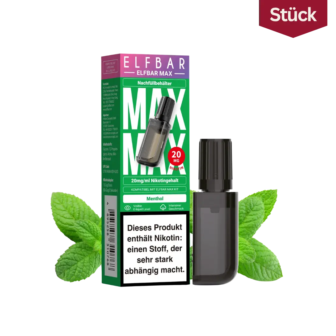 Elfbar Max Nachfuellbehaelter Menthol 20mg