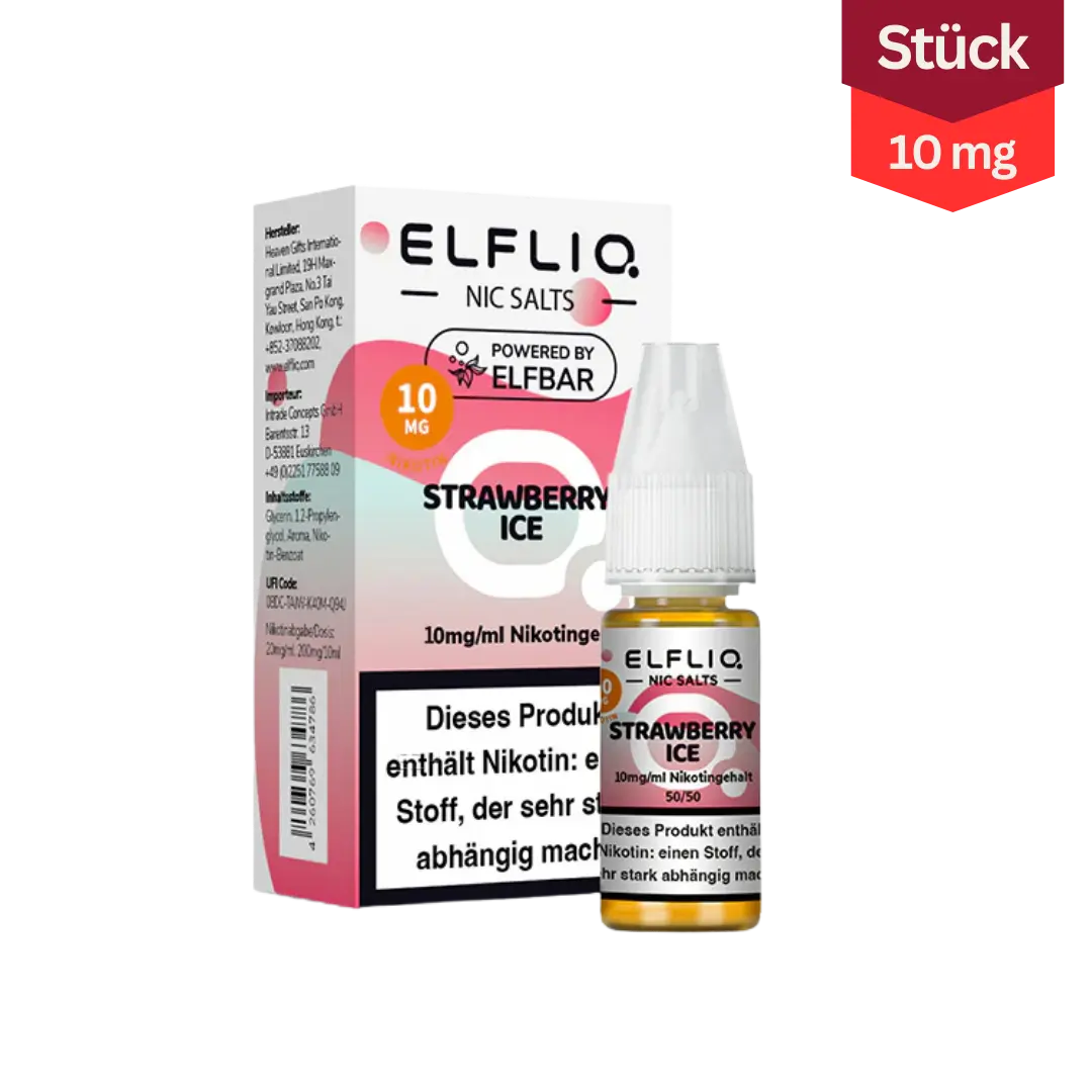 Elfliq Vape Liquid Strawberry Ice 10mg