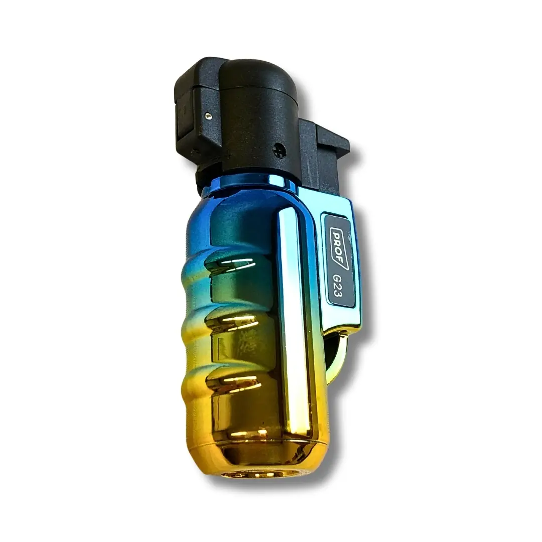 Prof Sturmfeuerzeug Jetflame Gradient Gold Blau